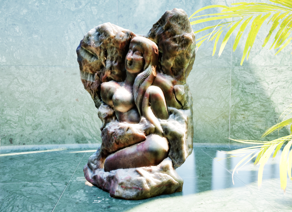 exquisite Women Marble Sculpture 3d Model