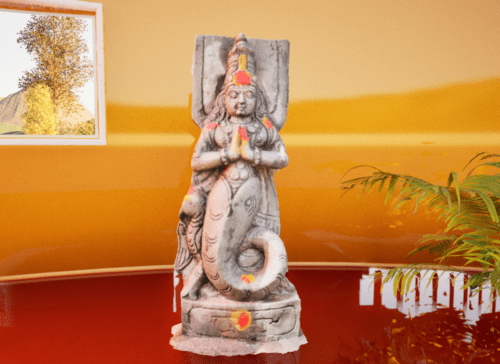 Ketu Navagraha Indian God_ Stone Statue: 3d Model
