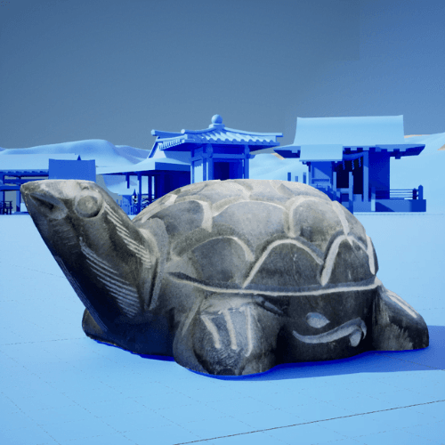 Black Marble Turtle/Tortoise idol 3D Model