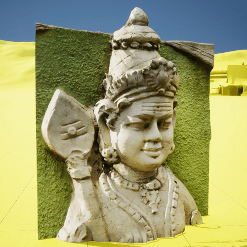 god karthikeya/ murugan face mural wall art - 3D Model