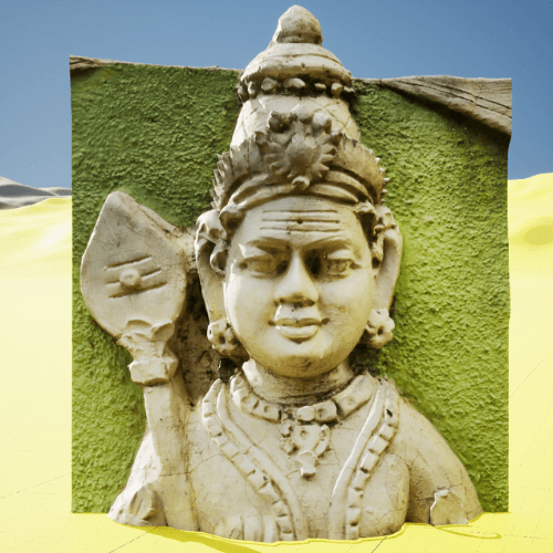 god karthikeya/ murugan face mural wall art - 3D Model