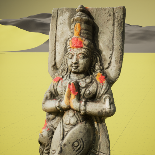 Ketu Navagraha Indian God_ Stone Statue: 3d Model