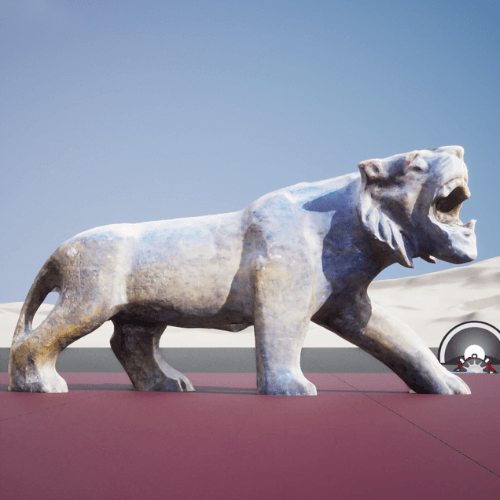 Roaring Tiger Idol Marble -3D Model | idol/sculpture