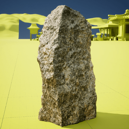 Hand sculpted Small Granite block: 3D Model