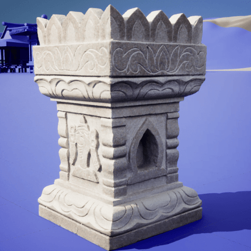 Tulsi Pot/ Aangan: 3d Model