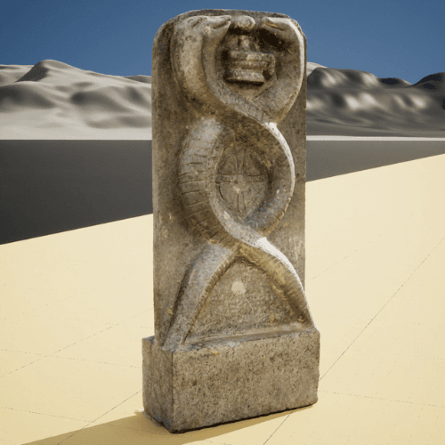 Indian Serpent God Worship idol 3D Model - Hindu Snack God 3D Model