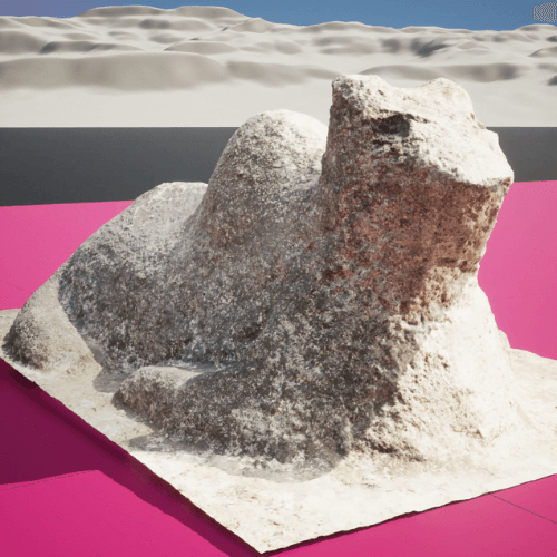 Crude Nandi Concrete Sculpture: 3d Model