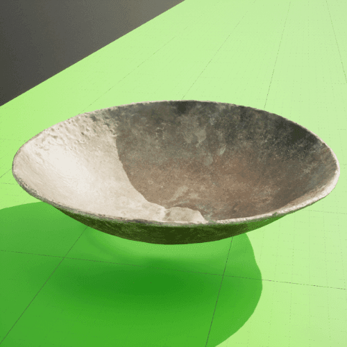 3d modal of a Mortar Pan : a constriction tool