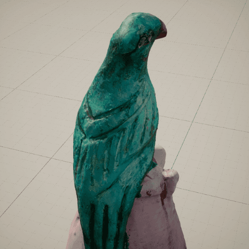 Parrot Concrete Sculpture: 3D Model