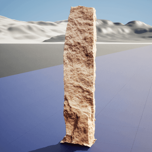 Indian Granite Fencing Pillar - 3d model