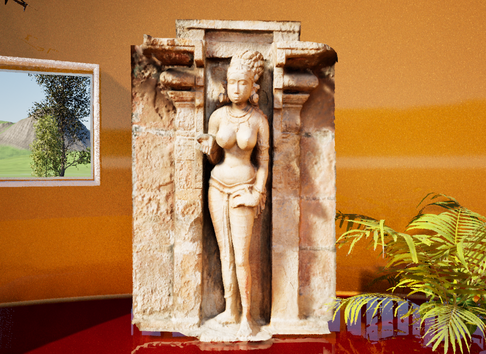 Worship Women Wall Sculpture In Hindu Temple - Full body Wall art/ Ancient Hindu Temple Wall modular