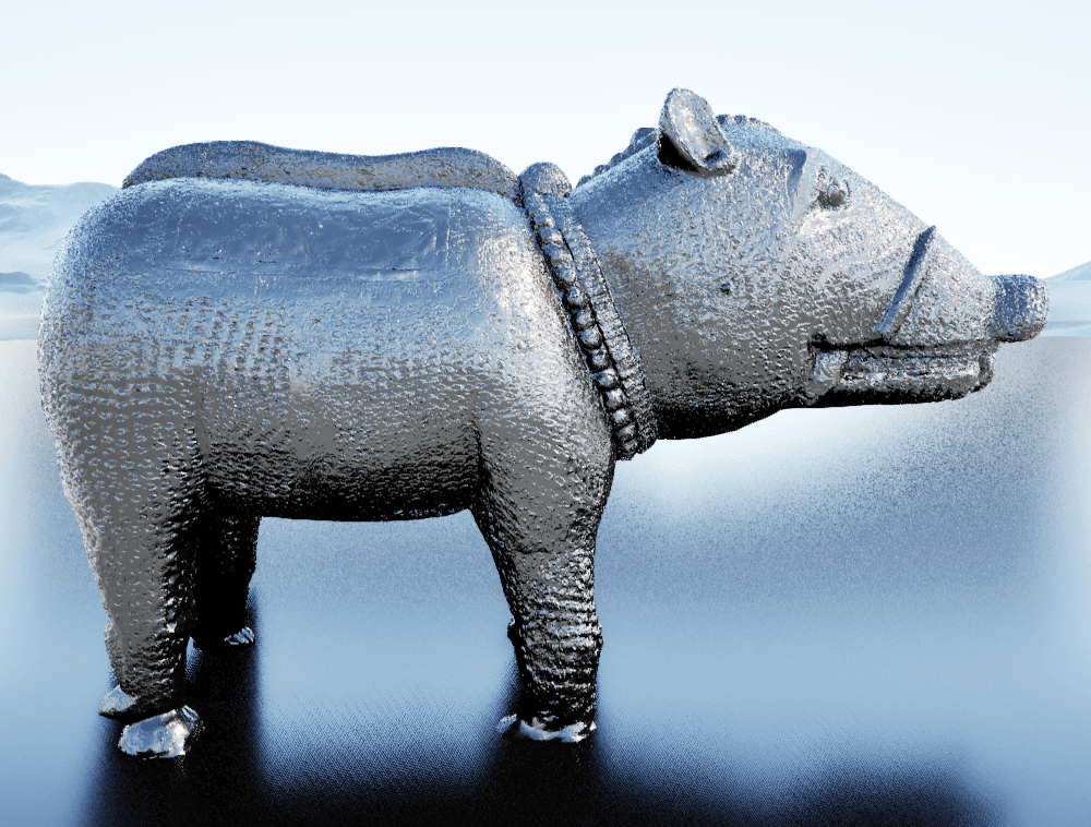 Wild Bore decoration idol - Wooden Carved