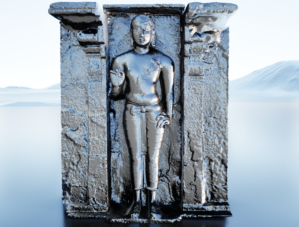 Buddha Full Body Photoscanned Wall Sculpture 3d model - 1 sided/ Photogrammary