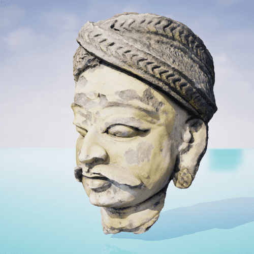 Scary Indian head Sculpture 3d Model