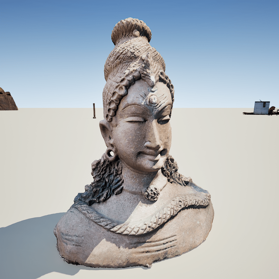 Shiva Bust 3d Model - Terracotta Sculpture/ Mud/ Clay