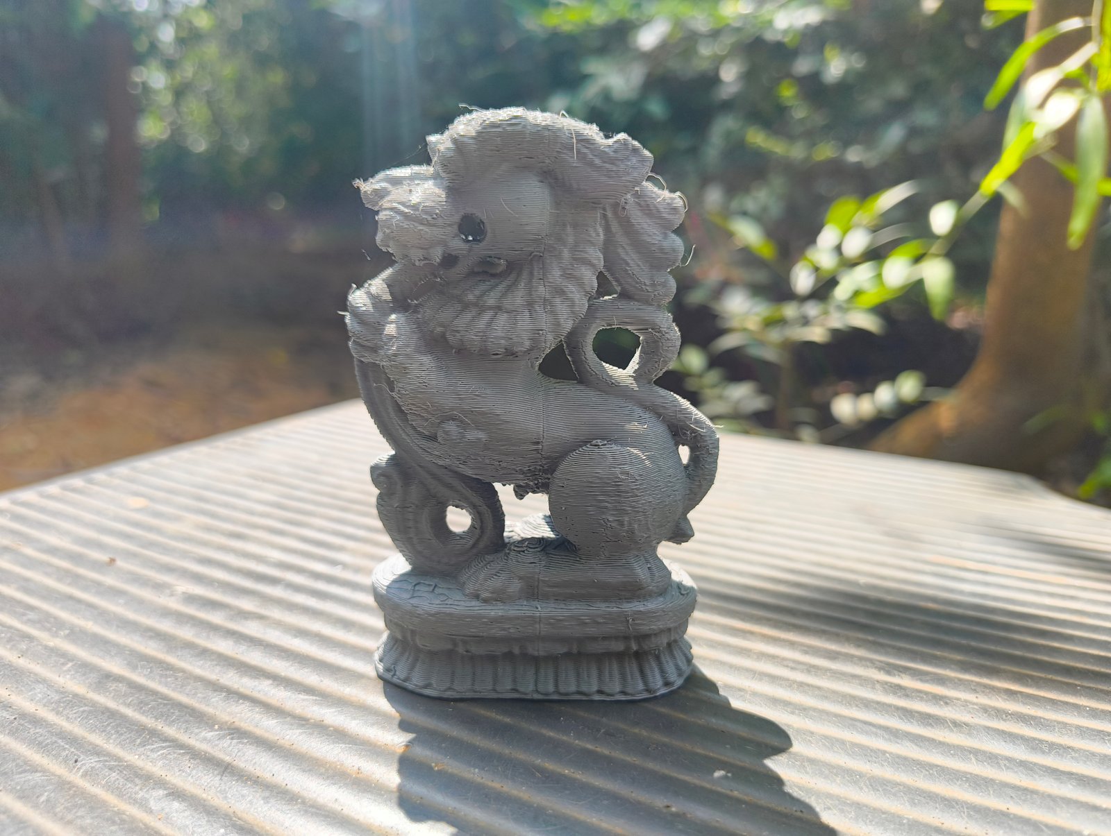 Yali Wooden Statue 3D Printed Model