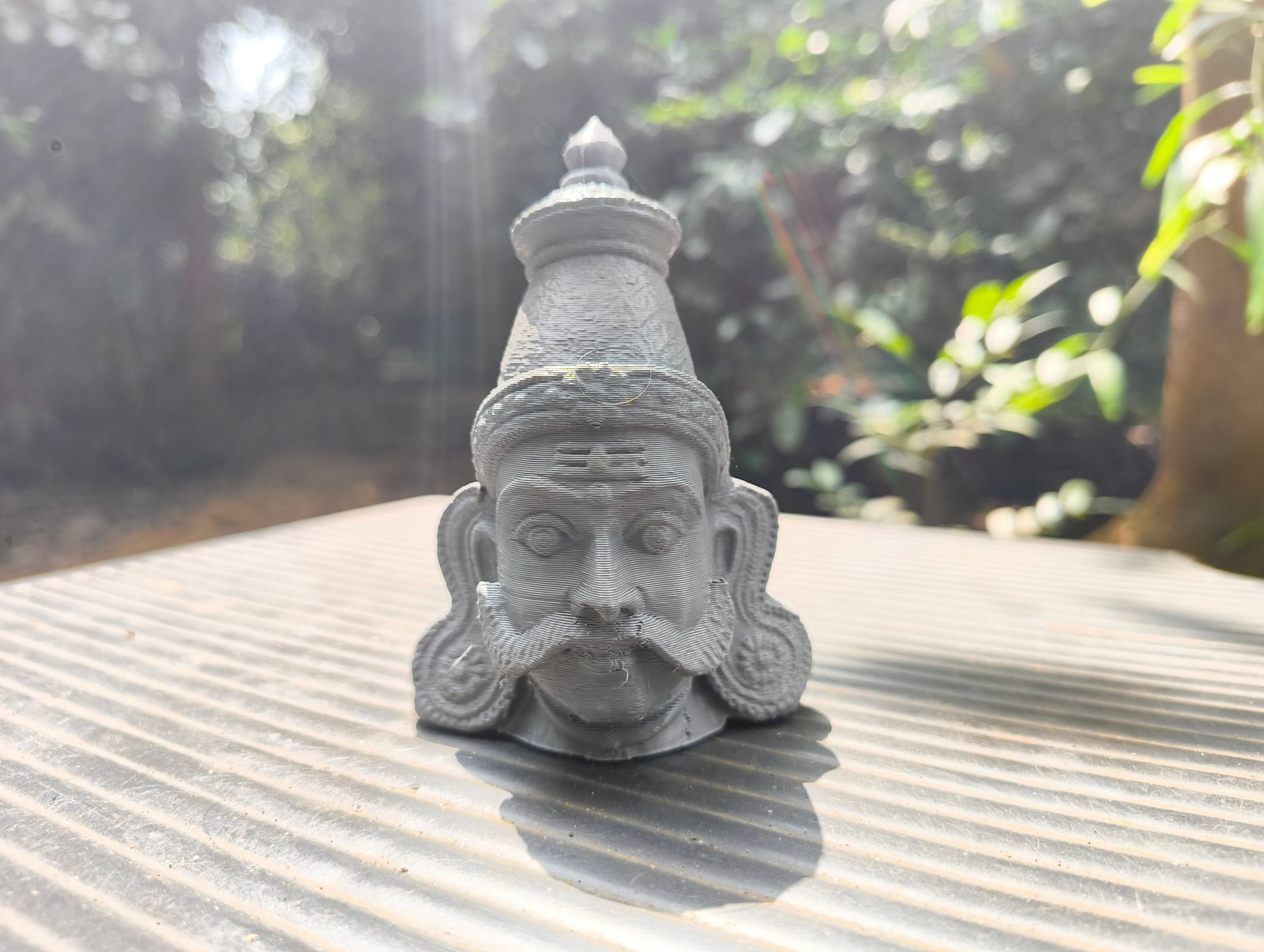 Lord Ayyanyar Bust Terracotta 3D Printed Model