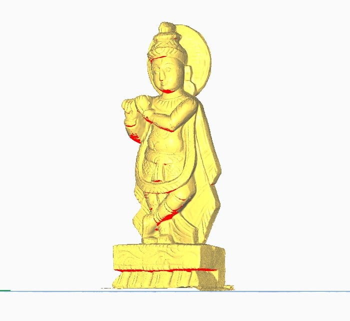 Krishna Wooden Decor 3D Printed Model