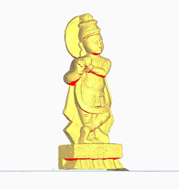 Krishna Wooden Decor 3D Printed Model