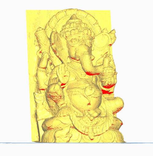 Ganesha One Side Idol 3D Printed Model