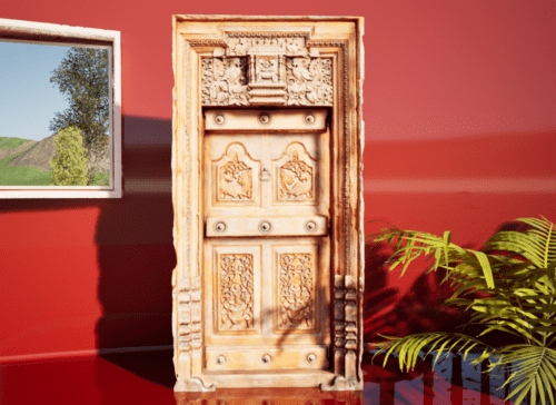 Sculpted Door (Pondicherry Area)